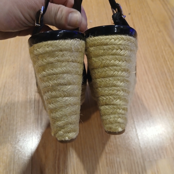 Jessica's Simpson Jungle Wedge Espadrille Patent Leather/Leoapard Shoes Size 8 - Picture 13 of 13